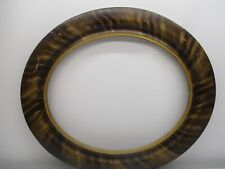 Old SOLID Tiger Wood Wide Oval  Frame Fits Pic 14 X 17 Measures 22 1/4