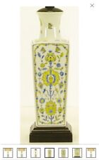 Vintage Cornflower and Saffron Hand Painted Ceramic Vase Form Table Lamp picture