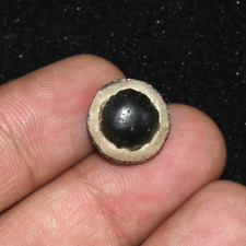Genuine Ancient Indo Tibetan Etched Agate Stone Luk Mik Goat Eye Bead picture
