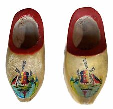 Vintage Miniature Dutch Wooden Shoes, Holland - Hand Painted on Wood picture