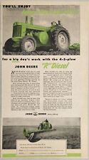 1951 Print Ad John Deere Model R Diesel Tractor with 4-5 Plow Moline,Illinois picture