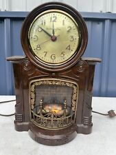MasterCrafters Model 272 Fireplace Light Working/ Clock WORKS Made In USA picture