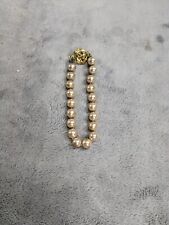 Vintage Beautiful Faux Pearl Bracelet With Gold Tone 3