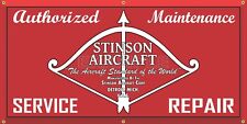 STINSON AIRCRAFT COMPANY AIRPLANE DEALER REPAIR SIGN REMAKE BANNER SIZE OPTIONS picture