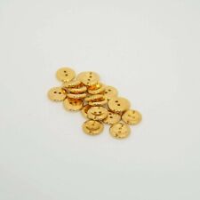35 Vintage Solid Brass Buttons 5/8