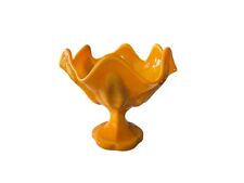 VTG L.E. Smith Bittersweet Orange Glass Compote, Pedestal Bowl, Candy Dish picture