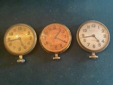 3 Vintage Antique Waltham Premier 8 Days Car Travel Clock picture