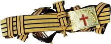 MASONIC KNIGHTS TEMPLAR GOLD & BLACK Ceremonial Sword Belt &Buckle size 36to50 picture