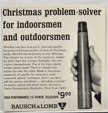 1964 Bausch & Lomb Balscope 10 Power Telescope Hunting Print Ad Rochester NY picture