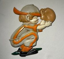 Vintage Collectible SEXTON Cast Baseball “Catcher” Wall Plaque (1 of 3) picture