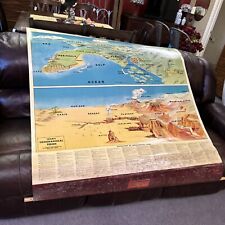 Crams Pull Down Roll up Map Large Geographical Terms picture