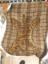 Vintage Chase Mohair Lap Robe / Buggy Blanket with Glass Eyed Tiger picture