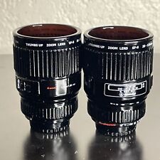 Camera Zoom Lens Shot Glass Set of 2 Collectible Barware Canon EFS  28-135 2.8 picture