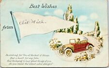 c1910 Clio, MI, greeting postcard, antique, Galva, IL picture