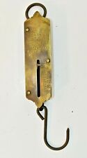 Vintage Excelsior Improved Spring Balanced 55 Pound Brass Hanging Scale USA 5E picture