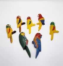 Plastic Googly Eye Parrot Refrigerator Magnets 5 & Wooden Parrot Magnets 2 picture