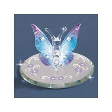 Blue Butterfly w/Crystals Glass Figurine picture
