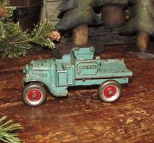 RARE Original Antique Vtg Cast Iron KENTON TOYS Speed Stake Truck picture