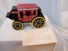 New Vintage Diecast Coin Bank WELLS FARGO & UNION TRUST Co. Stage Coach KEY 5