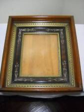 Antique Victorian Deep Picture Frame Walnut w/ Gold Detail 17