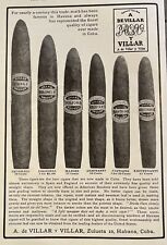 Original Antique 1907 Villar Cuban Cigar Print Ad Havana Cuba picture