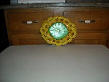 Vintage Lanshire Daisey's Ceramic Hanging Wall Clock picture