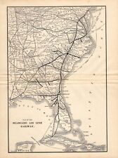 1901 Antique Seaboard Air Line Railway Map Seaboard Airline Railroad Map 1571 picture