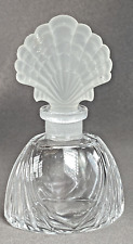 Gorham Crystal Perfume Bottle Clear with Seashell Frosted Topper picture