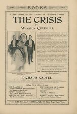 1901 The Crisis By Winston Churchill Vintage Book Ad MacMillan Publishing picture