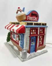 Frosty Freeze Ice Cream Parlor Christmas Snow Village Restaurant Sundae Shop picture