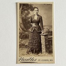 Antique CDV Photograph Charming Lovely Woman St Joseph MO picture