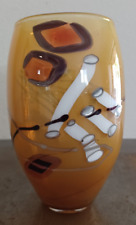 Signed And Dated 1980 Hand Blown Glass Vase 7.5
