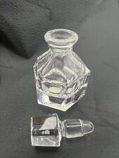 Vtg Oneida Lead Crystal Hand Cut & Blown Perfume Bottle Blue - Korea picture