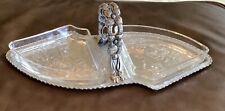 Rodney Kent Aluminum Tidbit Divided Serving Tray With Glass Inserts Signed MCM picture
