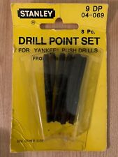 Stanley 04-069 Drill Point Push Drill Bit Set 8 Bits New Old Stock  picture