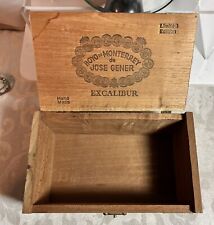 Cigar Box Wood Hoyo De Monterrey Jose Gener Excalibur No. 1 English Claro picture