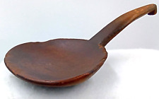 Antique Wood Butter Paddle Scoop Primitive Hand Carved Handle Hook Knob Rustic picture
