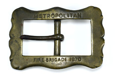 Vintage Metropolitan Fire Brigade 1870 Brass Belt Buckle Reproduction picture