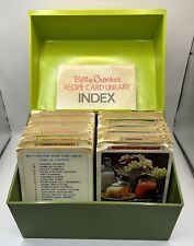 The Betty Crocker Recipe Card Library Avocado Green Box Complete Vintage 1971 picture