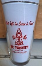 Vntg Mr. Twistee's Ice Cream Parlor Glass, Cool Geneva New York, Clear Tumbler picture