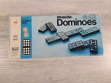 Vintage Dragon Double Nine Wood Dominoes Game Original Box Milton Bradley 1970 picture