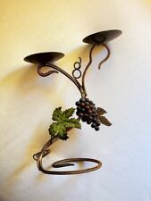 Ornate Metal Candlestand With Grape Vine picture