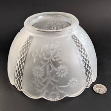 Frosted Glass Lamp Shade Floral Pattern 7