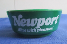 NEW Vintage Green Plastic Ashtray Newport Cigarettes 1980's Alive with Pleasure picture