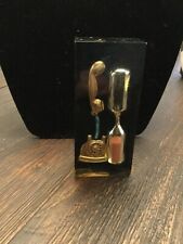 Vintage Estate Acrylic Sand Hourglass Timer with Goldtone Telephone picture