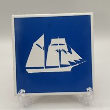 Classic Nautical Ceramic Tile Trivet - Clipper Ship Motif picture