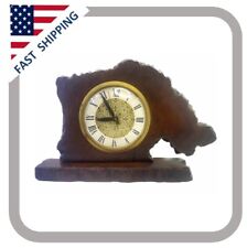 Vintage California Redwood Live Edge Clock With Lanshire Movement picture