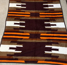 Vintage Biederlack Throw Blanket 57  x 72 Southwestern Aztec Cabin picture