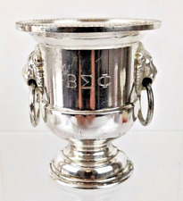 Beta Sigma Phi Lions Head Silverplate Toothpick Urn by Eales Italy picture