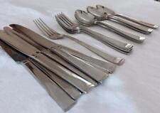 Lot 25 Pc Wallace Julienne Stainless Flatware Glossy Fork Spoon Knives Place Set picture